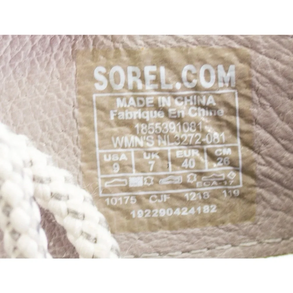 Sorel Joanie Womens Size US 9 Lace Wedge Sandals Saddle Ash Grey Peep Toe Shoes - Picture 9 of 11